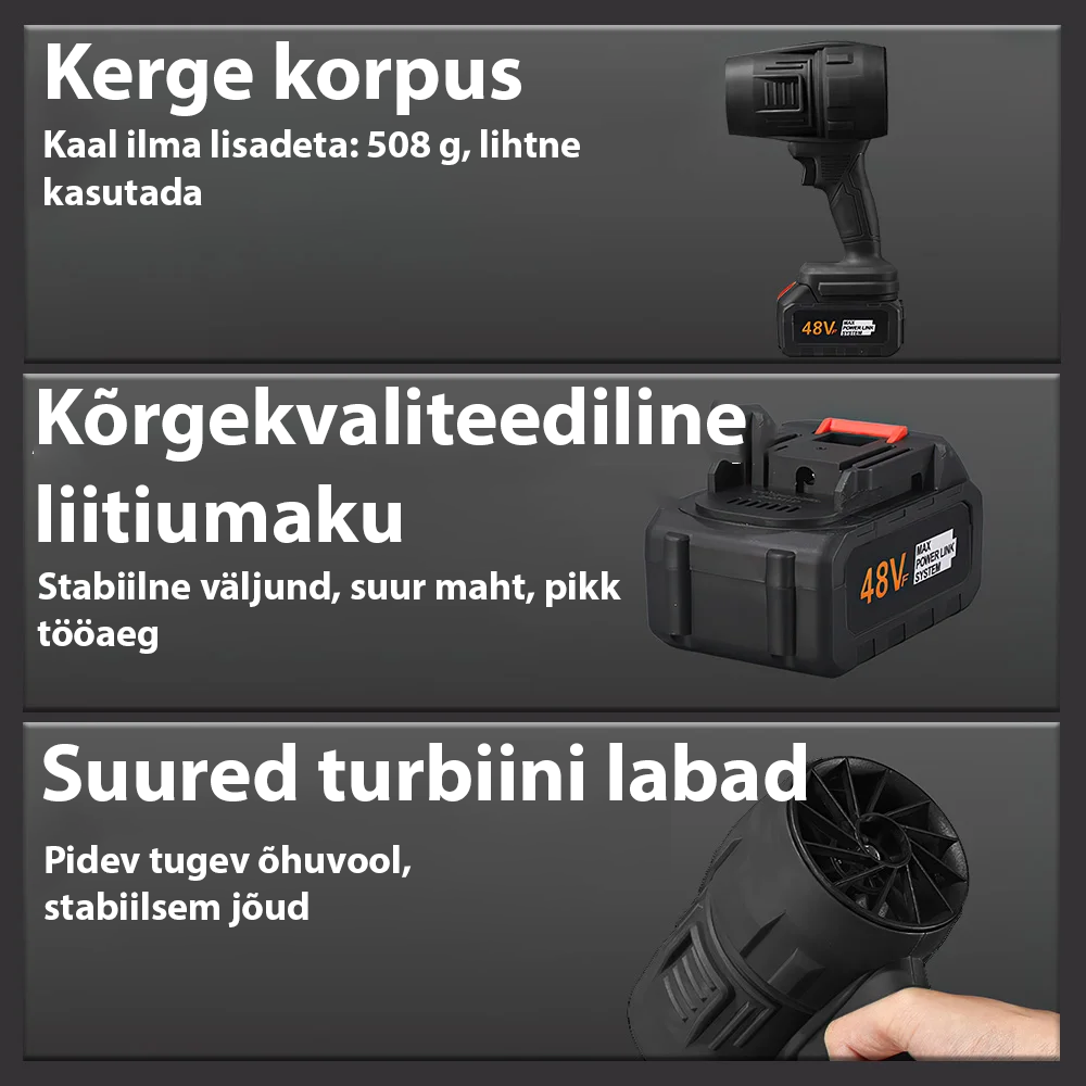 Juhtmevaba turbo õhupuhur