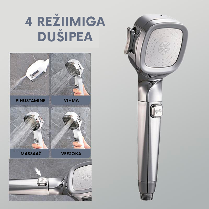 4 režiimiga dušipea