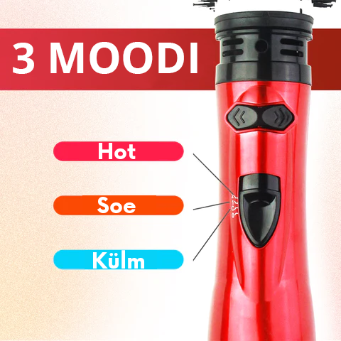 "3-in-1" kuumaõhu föön ja föön
