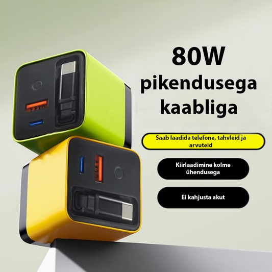 3-ühes 80W kiirlaadija